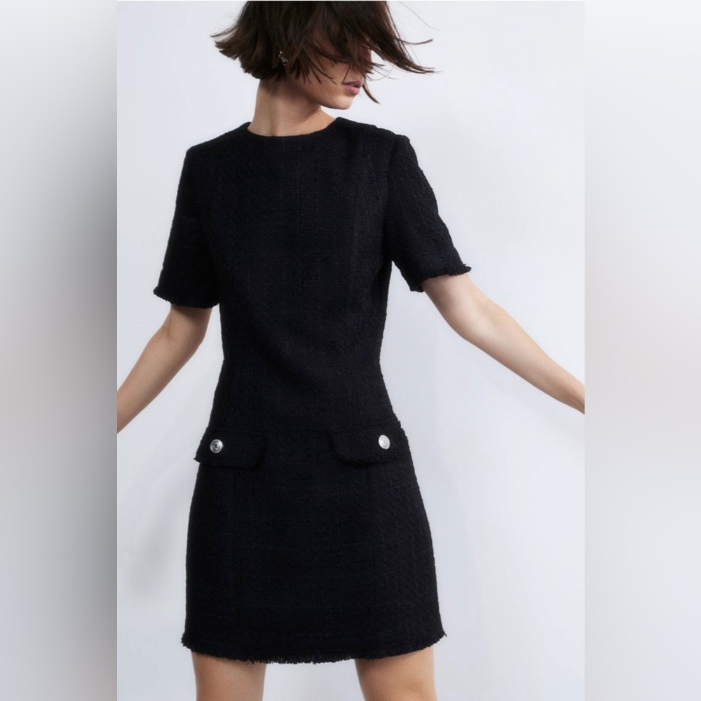 H&M Black Mini Dress with Elegant Design